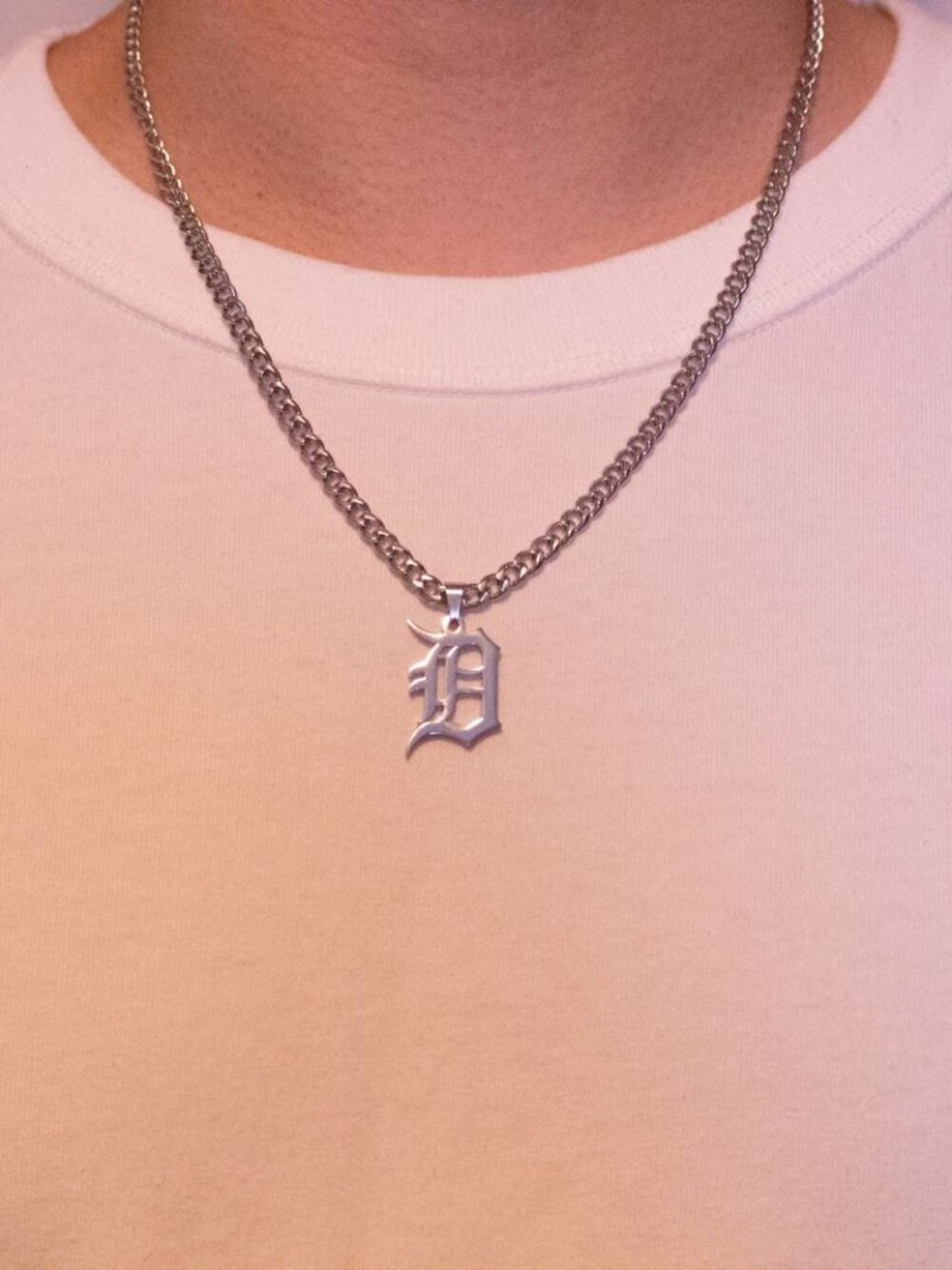 Detroit Tigers Necklace - 5mm Cuban - 22" Chain - Baseball Necklace - Y2K